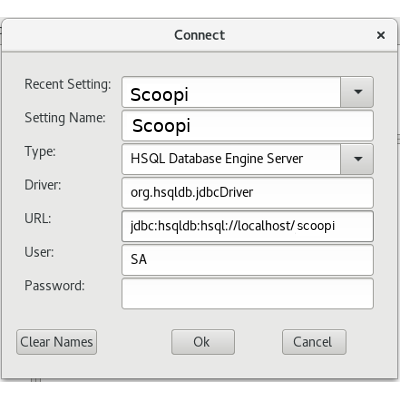 HSQLDB client